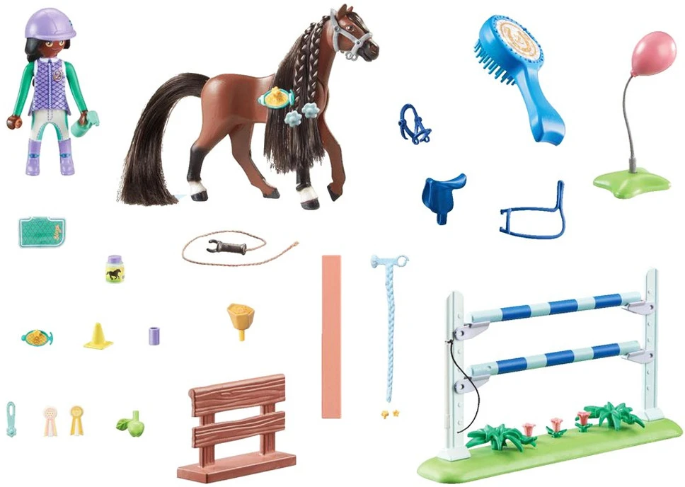 PLAYMOBIL WORLD OF HORSES Konkūro arena su Zoe ir Blaze 71355