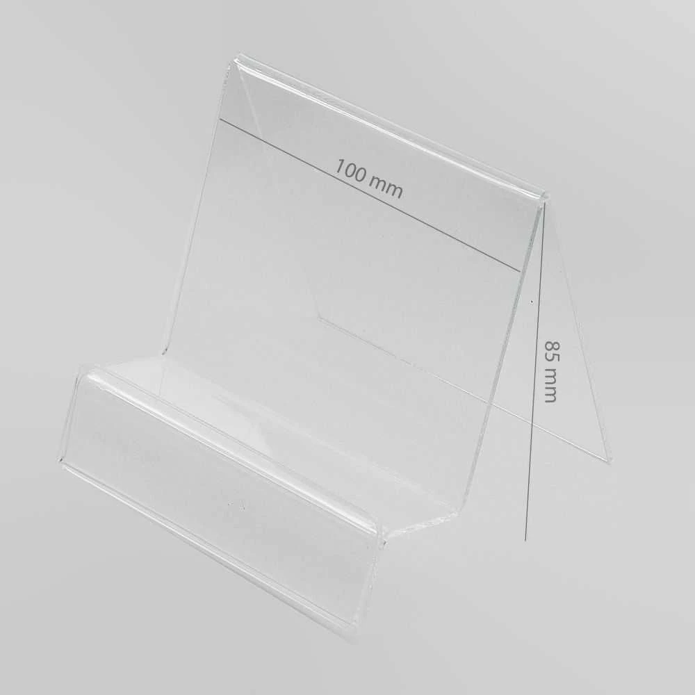 „Oem Plexi“ vertikalus laikiklis / telefono ir planšetinio kompiuterio stovas su kainos žymekliu (Navi/Planšetė)