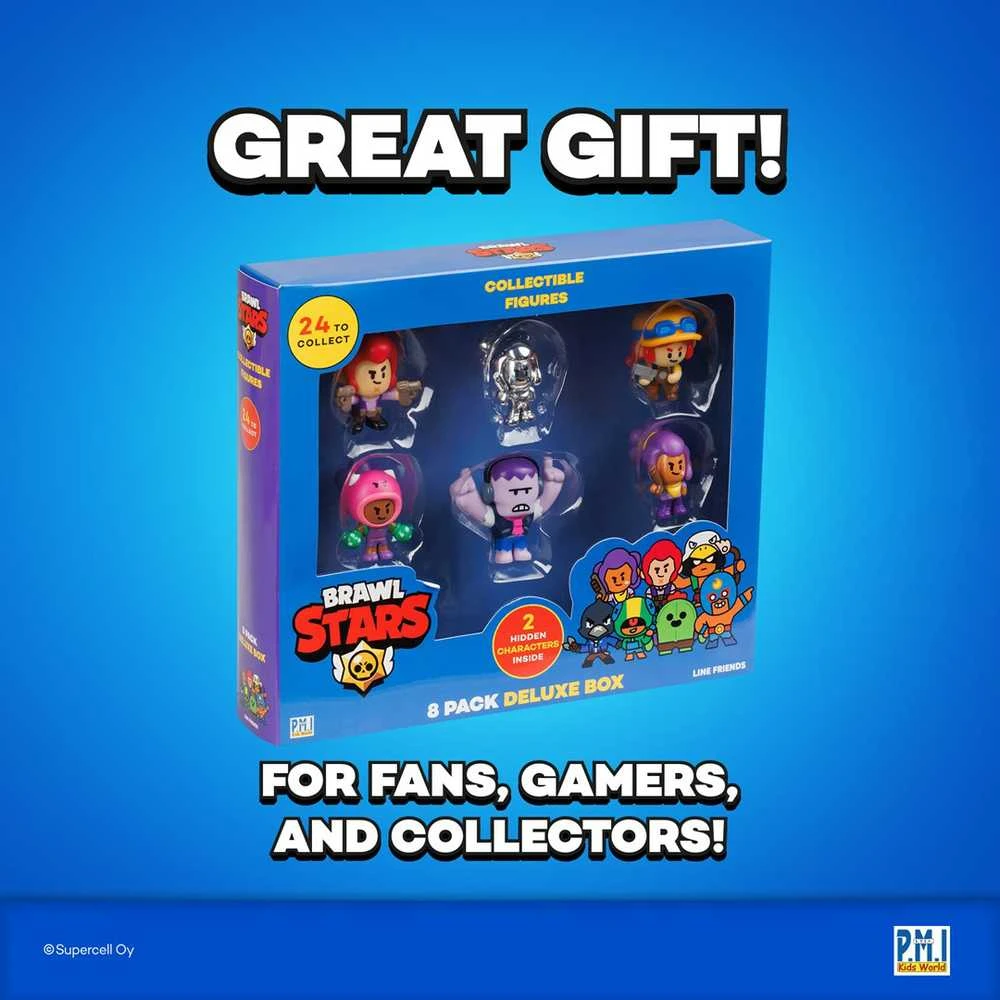 „Pmi Kids World BRAWL STARS“ 1 S1 FIGŪRĖLĖS – 8 PRABANGIŲ DĖŽUTĖS, C VERSIJA