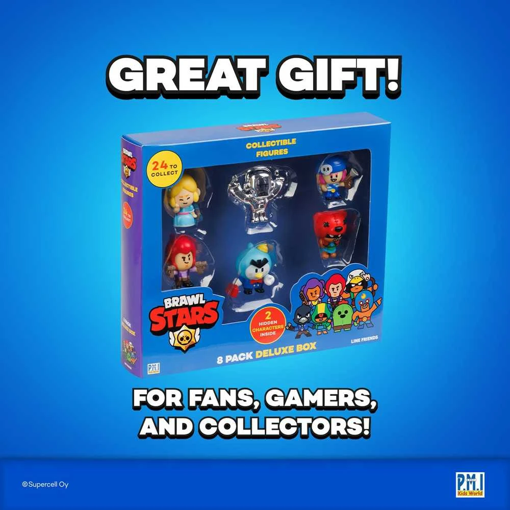 „Pmi Kids World BRAWL STARS“ 1 S1 FIGŪRĖLĖS – 8 PRABANGIŲ DĖŽUTĖS, B VERSIJA