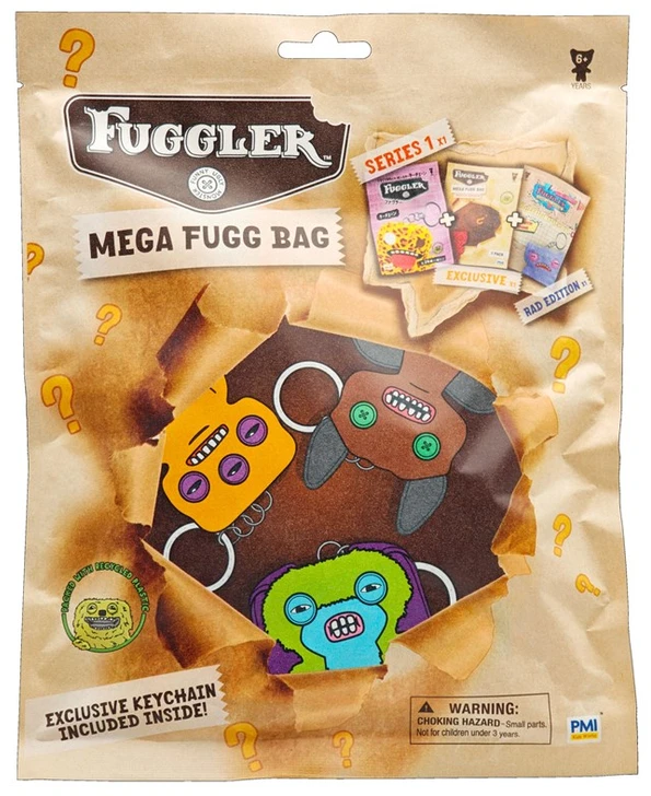 Pmi Kids World FUGGLER KEYCHAIN - MEGA FUGG BAG (DISPLAY 12 PCS)