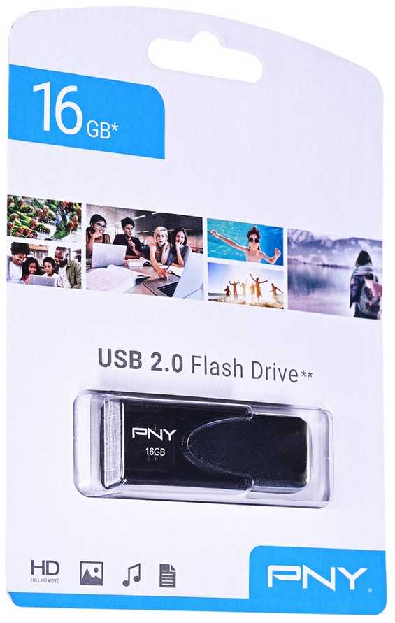 PNY Technologies PNY Attaché 4 2.0 16GB USB atmintinė USB A tipo Juoda