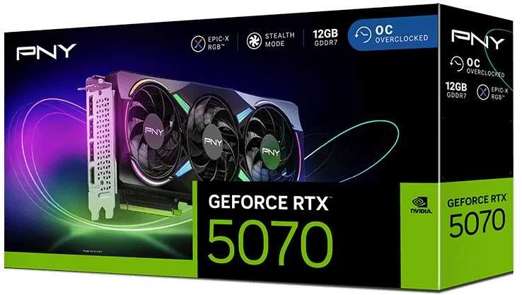 Pny Technologies PNY GeForce RTX 5070 EPIC-X RGB OC NVIDIA 12 GB GDDR7
