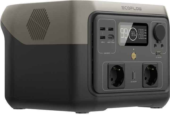 EcoFlow RIVER 2 Max nešiojamoji maitinimo stotis, 512Wh, 500W, X-Boost, EPS