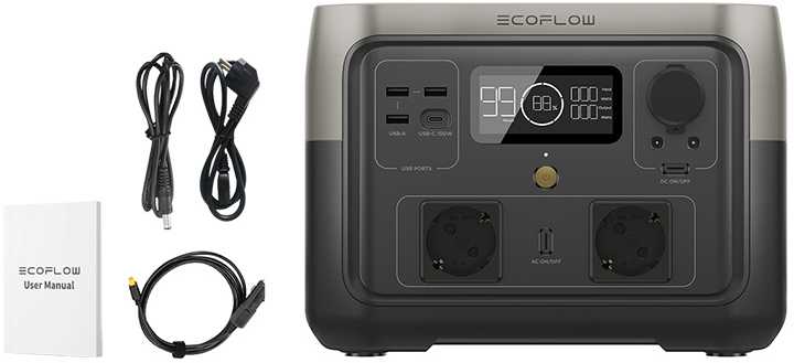 EcoFlow RIVER 2 Max nešiojamoji maitinimo stotis, 512Wh, 500W, X-Boost, EPS