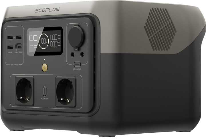 EcoFlow RIVER 2 Max nešiojamoji maitinimo stotis, 512Wh, 500W, X-Boost, EPS
