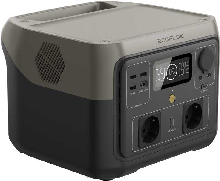 EcoFlow RIVER 2 Max nešiojamoji maitinimo stotis, 512Wh, 500W, X-Boost, EPS