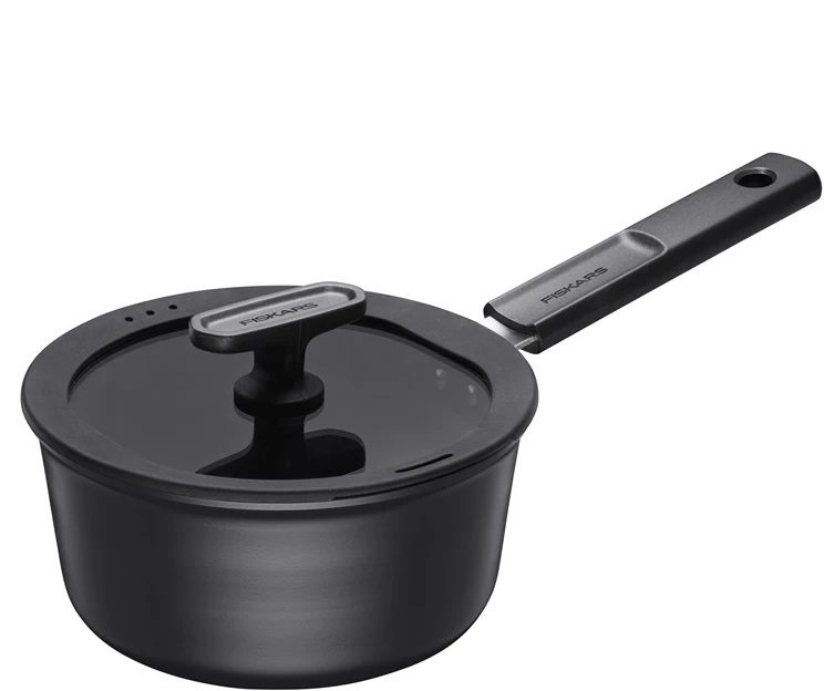 Fiskars Hard Face puodas viena rankena 1,8L su dangčiu