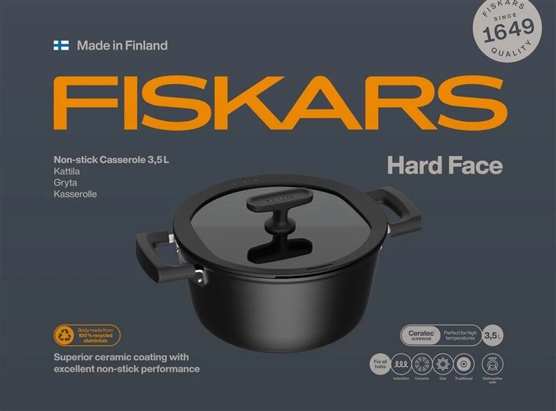 Fiskars Hard Face puodas 3,5L