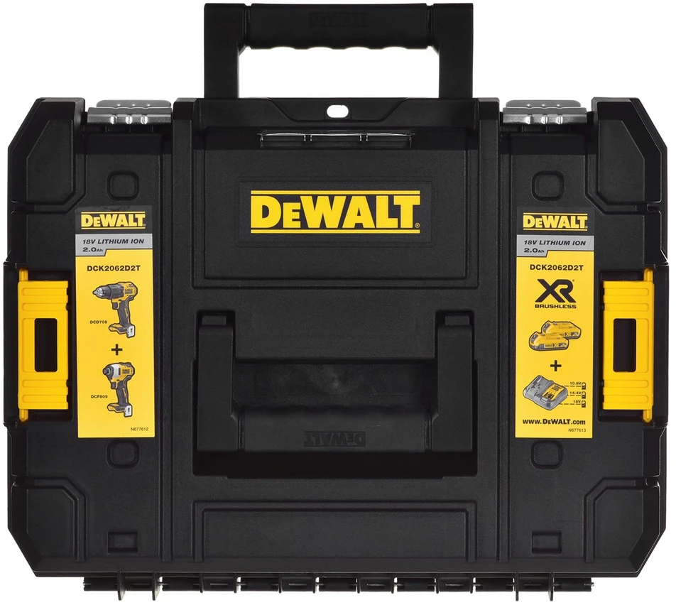 Įrankių komplektas Dewalt 18V 2x2,0Ah DCD709 + DCF809 DCK2062D2T