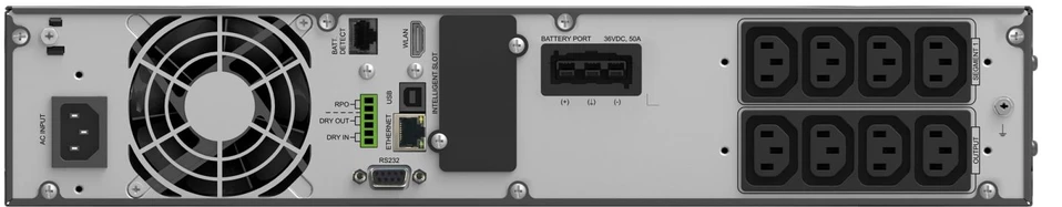 Power Walker POWERWALKER UPS On-Line VFI 1500 ICR IOT 1/1 fazės 1500VA PF1 8x IEC C13 lizdai USB/RS232 LCD stovas