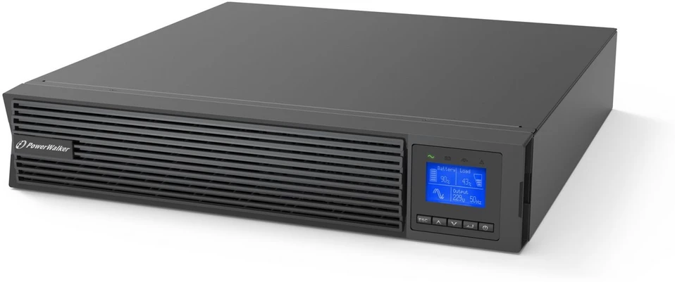 Power Walker POWERWALKER UPS On-Line VFI 1500 ICR IOT 1/1 fazės 1500VA PF1 8x IEC C13 lizdai USB/RS232 LCD stovas