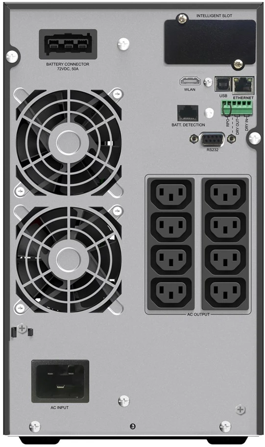 Power Walker POWERWALKER UPS On-Line VFI 2000 ICT IOT 1/1 fazė 2000VA PF1 8x IEC C13 lizdai C14 USB/RS232 EPO LCD