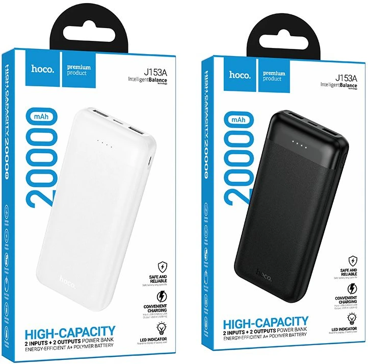 Powerbank 20000 mAh 2A 10W Hoco J153A baltas