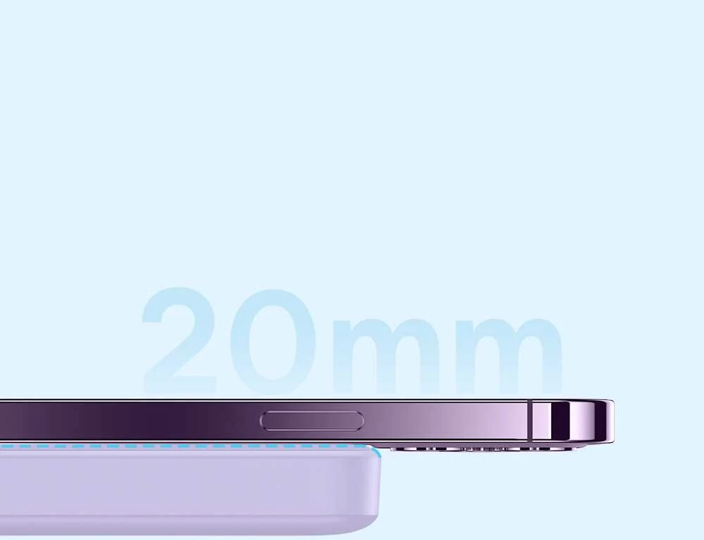 Powerbank Baseus Magnetic Mini 10000mAh 20W MagSafe (violetinė)