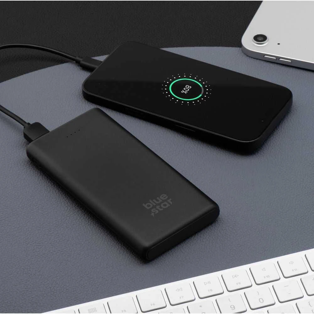 BlueStar Powerbank Blue Star W1061 2A 10000 mAh juodas
