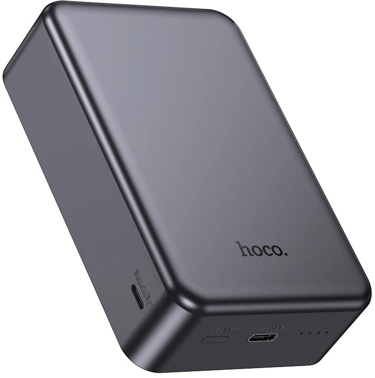 Powerbank compatible with MagSafe 20000 mAh QC PD 2A 20W Hoco J160B metal pilka