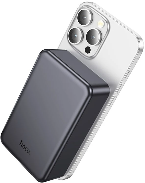 Powerbank compatible with MagSafe 20000 mAh QC PD 2A 20W Hoco J160B metal pilka