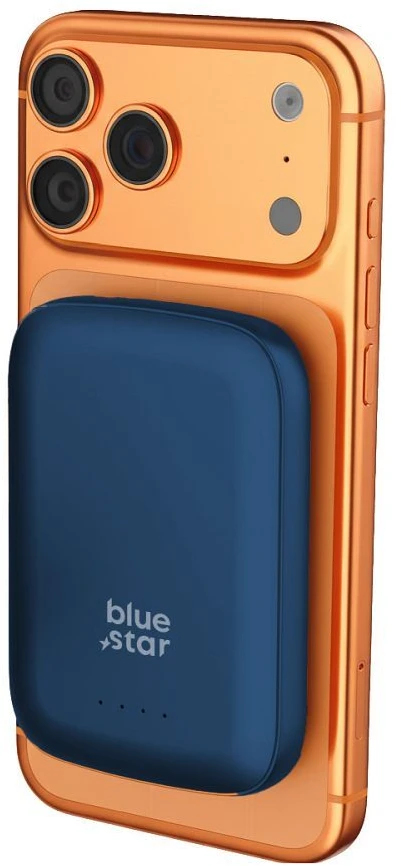 BlueStar PowerBank, suderinamas su MagSafe Blue Star Slim DG-P8 15W 5000 mAh tamsiai mėlynas