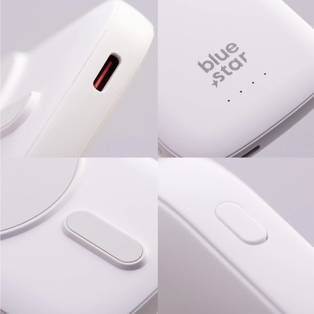 BlueStar Powerbank, suderinamas su MagSafe Blue Star Slim DG-P8 15W 5000 mAh balta