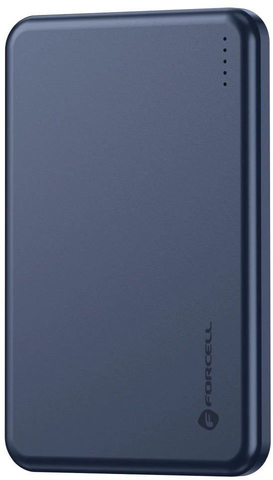 Powerbank compatible with MagSafe Forcell F-Energy Slim F5K9 QC4.0 PD3.0 15W 5000 mAh navy mėlynas
