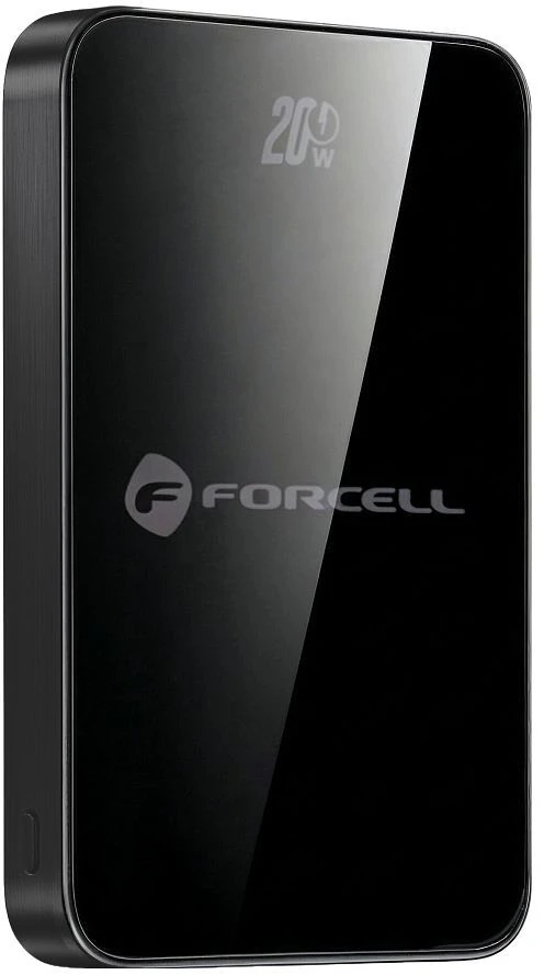 Powerbank compatible with MagSafe Forcell F-Energy SuperSlim F10K8 QC4.0 PD3.0 15W 10000 mAh juodas