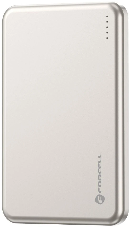 Powerbank compatible with MagSafe Forcell F-Energy Slim F5K9 QC4.0 PD3.0 15W 5000 mAh cloud dancer