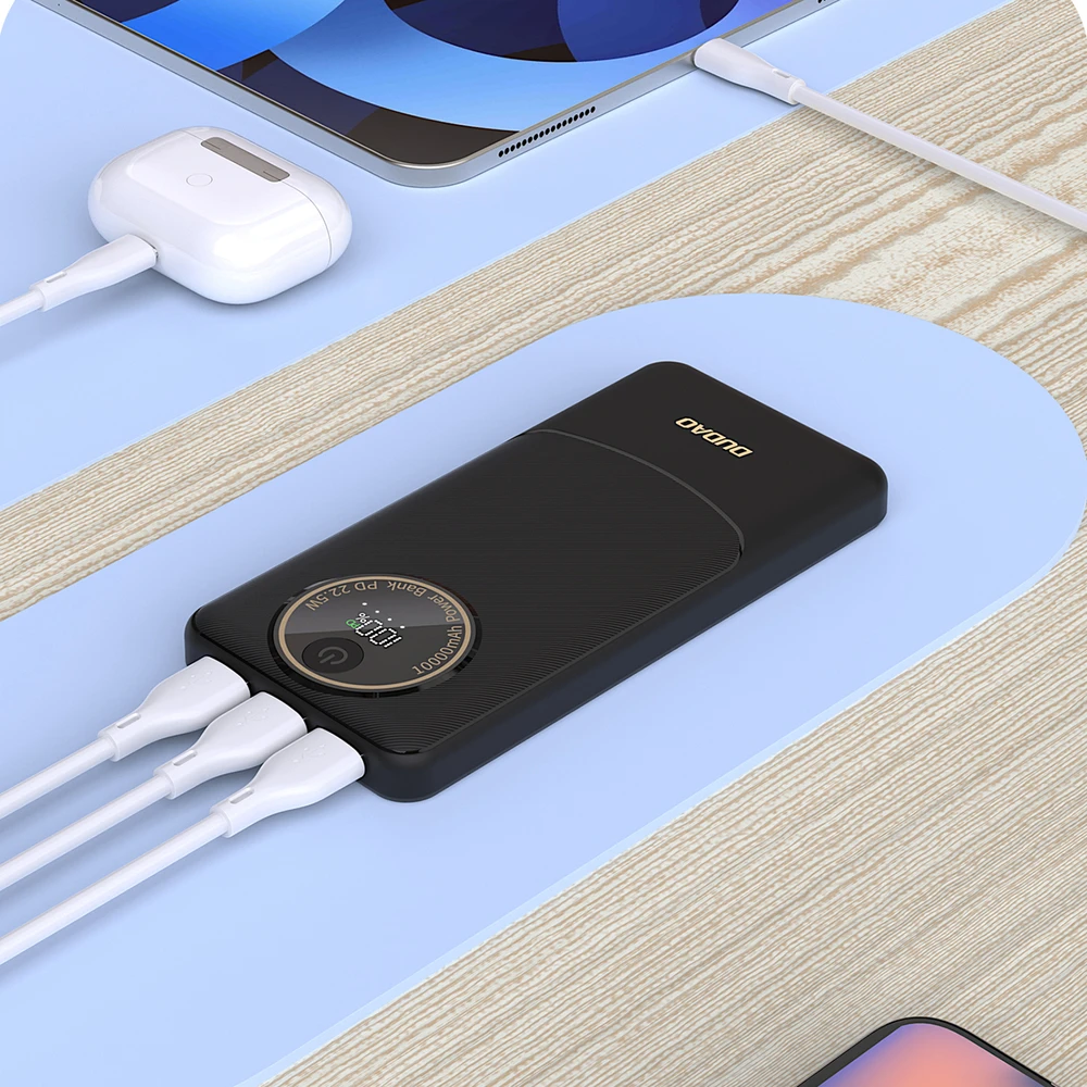 Powerbank Dudao K12 10000mAh PD22.5W USB-A, USB-C - baltas