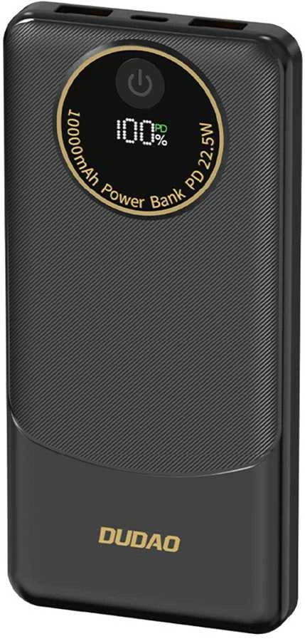Powerbank Dudao K12 10000mAh PD22.5W USB-A, USB-C – juodos spalvos