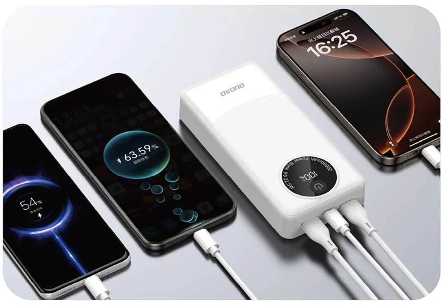 Powerbank Dudao K12Pro 22.5W PD 20000mAh USB-A, USB-C - juodos spalvos