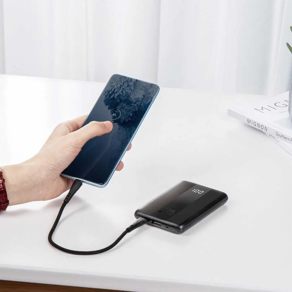 Powerbank Forcell F-Energy Energo P10K2 QC3.0 PD 3A 22,5W 10000 mAh juodas