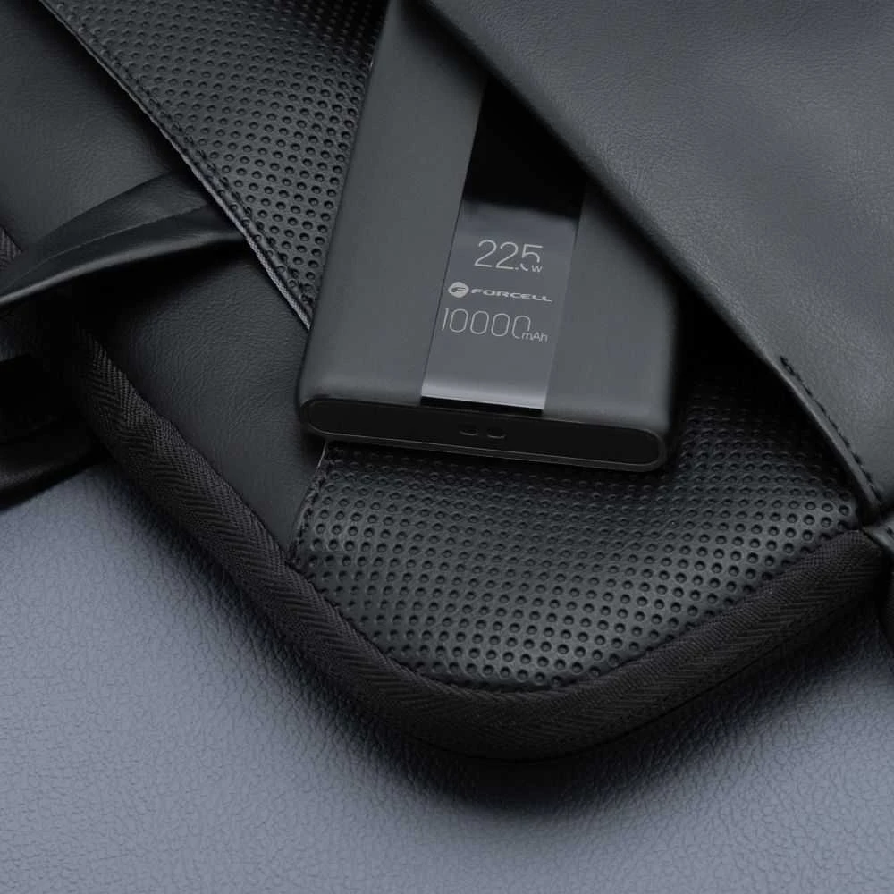 Powerbank Forcell F-Energy Energo P10K2 QC3.0 PD 3A 22,5W 10000 mAh juodas