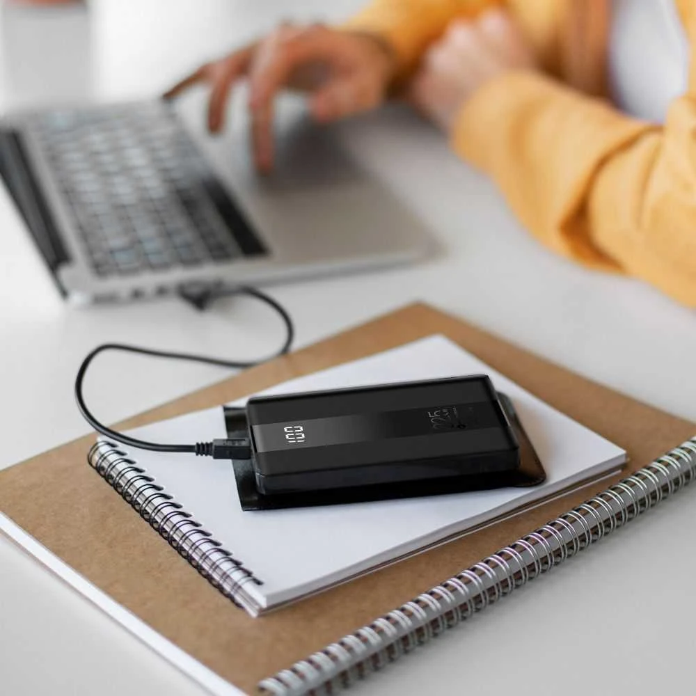 Powerbank Forcell F-Energy Energo P10K2 QC3.0 PD 3A 22,5W 10000 mAh juodas