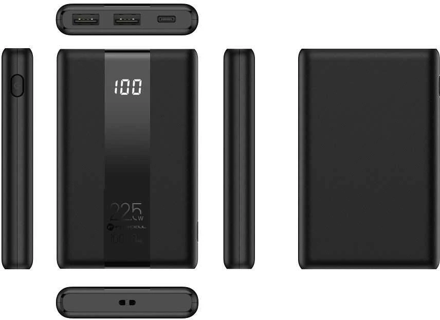 Powerbank Forcell F-Energy Energo P10K2 QC3.0 PD 3A 22,5W 10000 mAh juodas