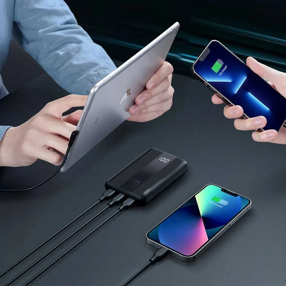 Powerbank Forcell F-Energy Energo P10K2 QC3.0 PD 3A 22,5W 10000 mAh juodas