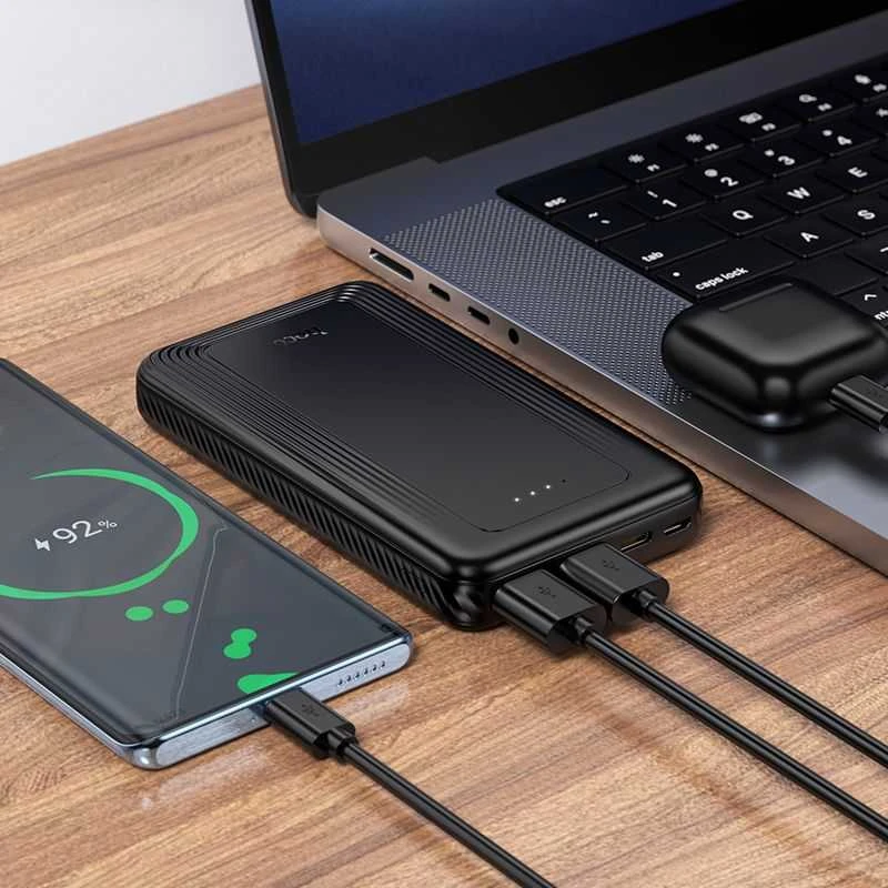 Powerbank Hoco 10000 mAh 2A J165 juodas