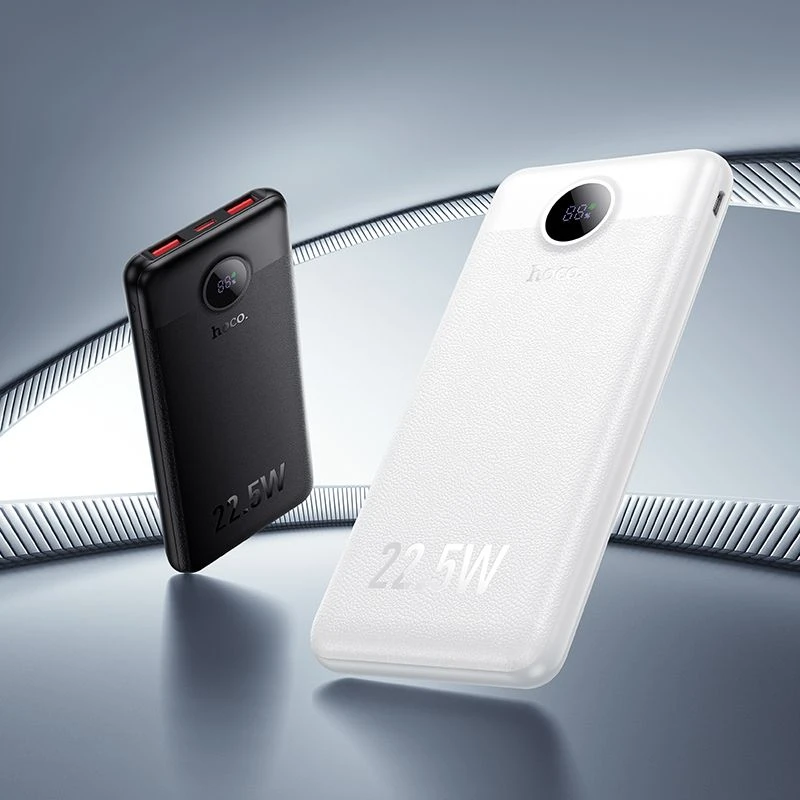 Powerbank Hoco 10000 mAh QC 22,5W+PD 20W LED J172 baltas
