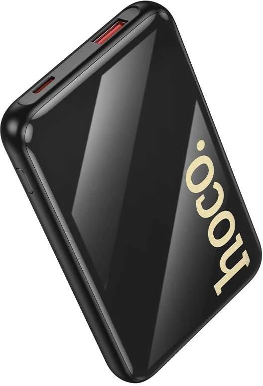Išorinė baterija Hoco 10000 mAh QC PD 22,5W su integruotais laidais USB C + Lightning Q37 juodas
