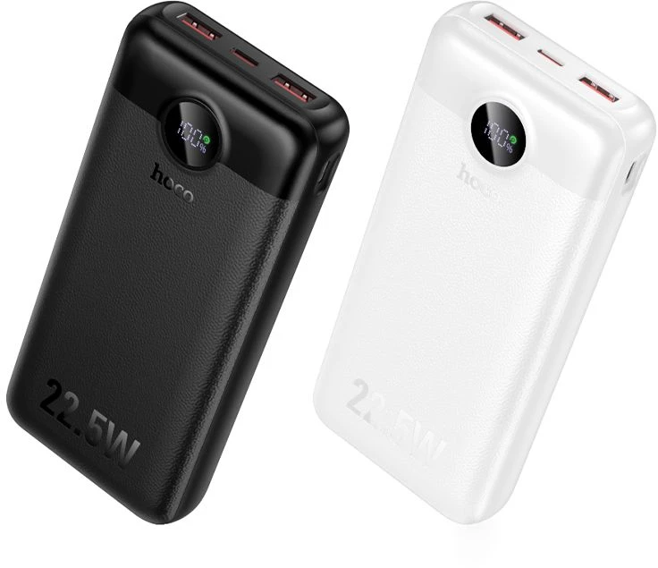 Powerbank Hoco 20000 mAh QC 22,5W+PD 20W LED J172A baltas
