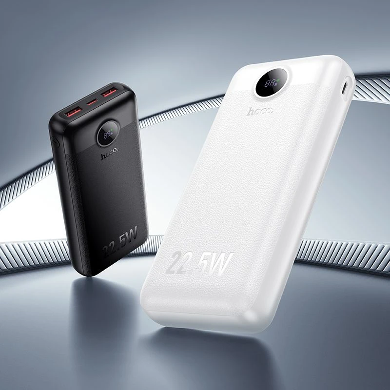 Powerbank Hoco 20000 mAh QC 22,5W+PD 20W LED J172A baltas