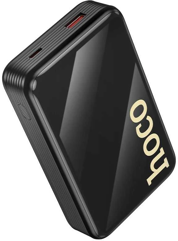 Išorinė baterija Hoco 20000 mAh QC PD 22,5W su integruotais laidais USB C + Lightning Q37A juodas