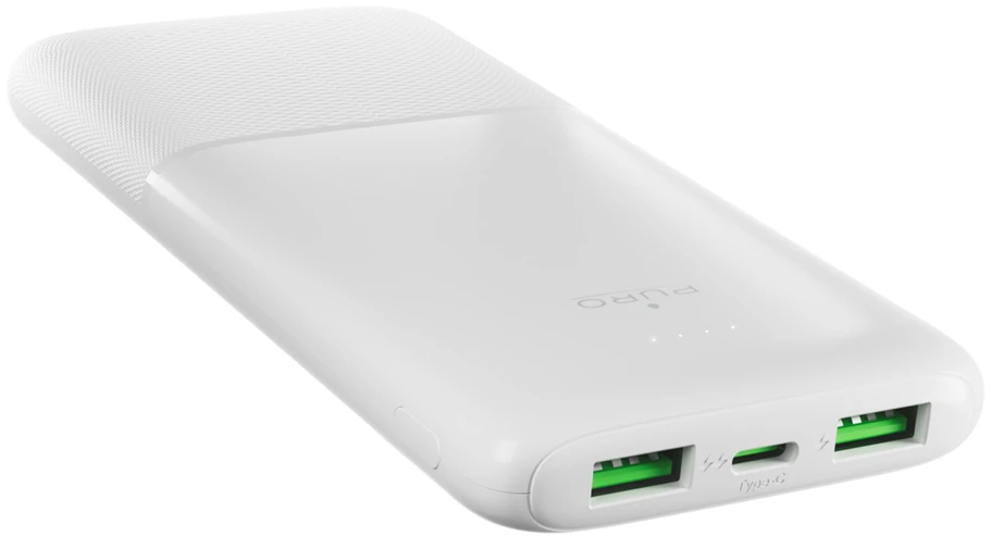 Powerbank Puro DAILY 10 PLUS 10000mAh 2x USBA / 1x USB-C 22,5W - balta