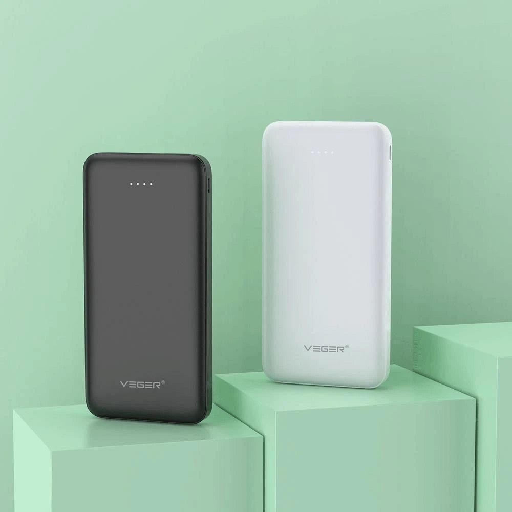 Powerbank Veger A10 (W1065) 2A 10000 mAh baltas