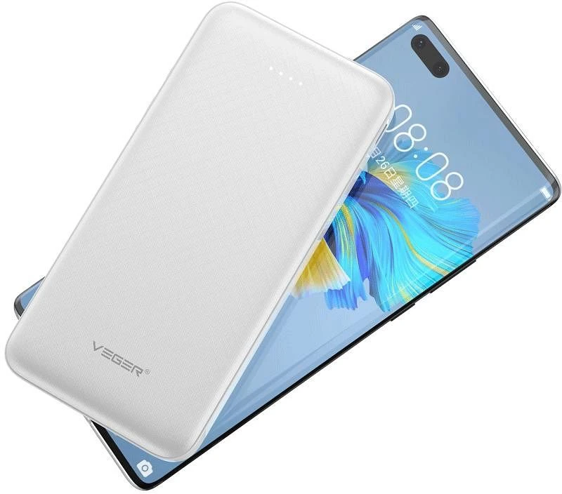Powerbank Veger A10 (W1065) 2A 10000 mAh baltas