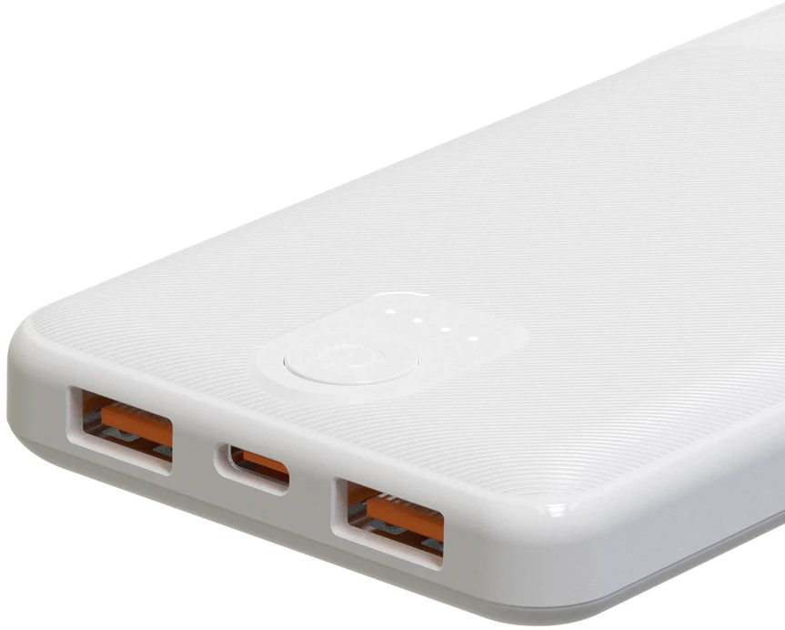 Wozinsky Wpower WPBBK-3 10000 mAh 10W 2x USB-A 2A Powerbank - baltas