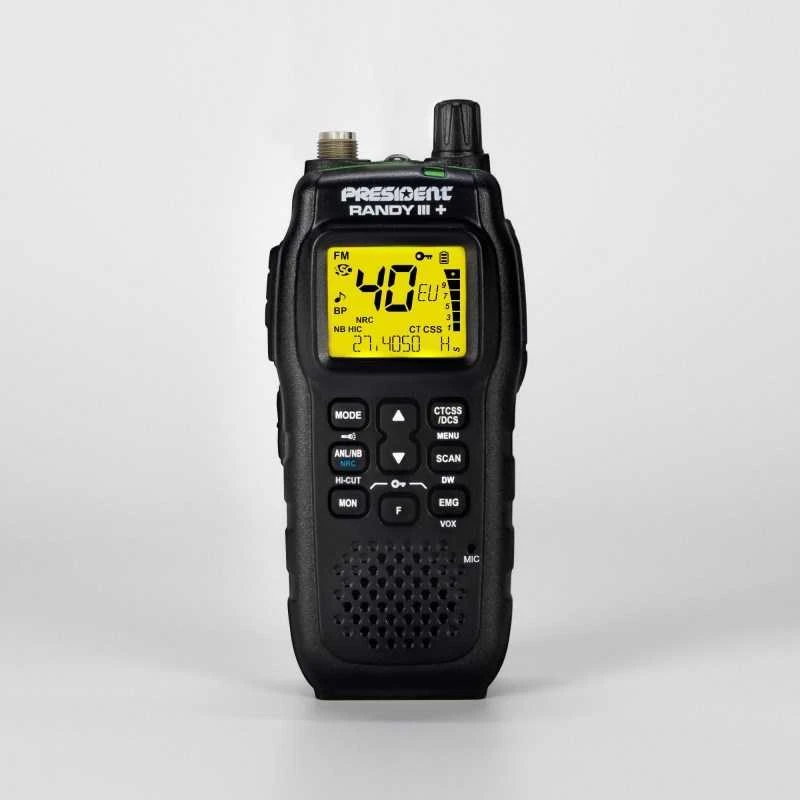 Nezatříděno President Randy III Plus ASC AM/FM CB Portable Radio Juodas