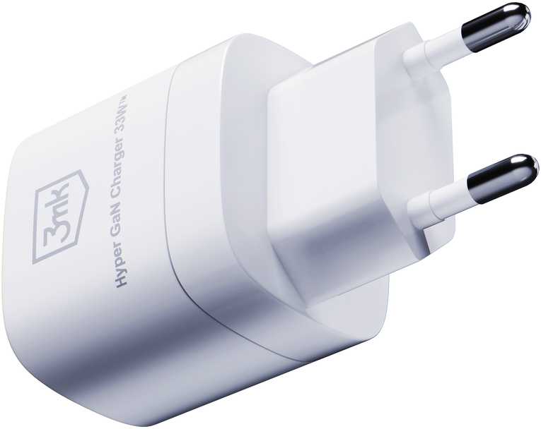 Įkroviklis 3mk Hyper GaN Charger 33W 1xUSB-C + 1xUSB-A baltas