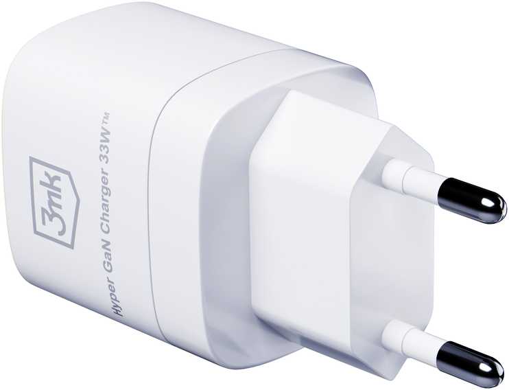 Įkroviklis 3mk Hyper GaN Charger 33W 1xUSB-C + 1xUSB-A baltas