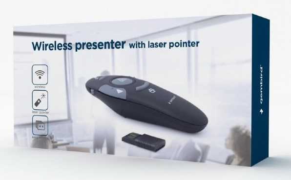 Projektorius Gembird WP-L-11 wireless presenter RF Juodas