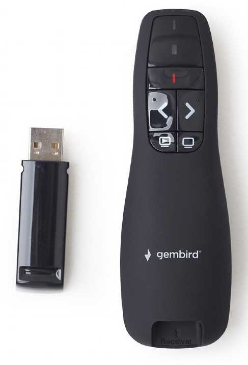 Projektorius Gembird WP-L-12 wireless presenter RF Juodas